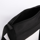 Сумка молодёжная на молнии, 29×11×15 см, чёрная - Фото 5