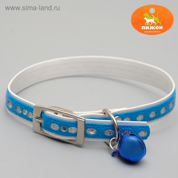 Ошейник из искусственной кожи с блестками, 32×1 см, микс цветов - Фото 1