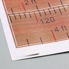 Наклейка пластик интерьерная цветная ростомер "Деревянная линейка" 60x30 см - фото 7873600