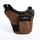 Поясная сумка на молнии, 3 наружных кармана, зацеп на бедро, цвет коричневый - Фото 3