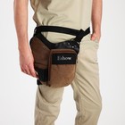 Поясная сумка на молнии, 3 наружных кармана, зацеп на бедро, цвет коричневый - фото 11804878