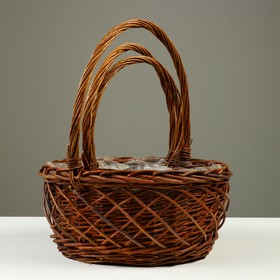Набор плетённых корзин, ива, 40×19/47, 33×16/40, 27×14/36, 3 шт., коричневый
