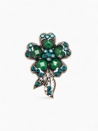 Брошь «Цветок желаний», цвет изумрудный в чернёном золоте - Фото 1