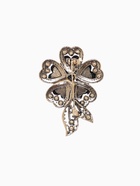 Брошь «Цветок желаний», цвет изумрудный в чернёном золоте - Фото 2