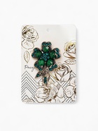 Брошь «Цветок желаний», цвет изумрудный в чернёном золоте - Фото 4