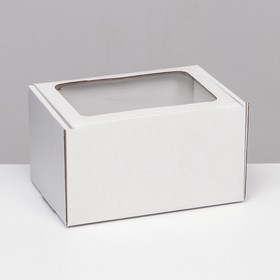 Коробка самосборная с окном, белая, 17 x 12 x 10 см  набор 5 шт