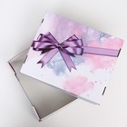 Складная коробка "Бант", фиолетовый  31,2 х 25,6 х 16,1 см  набор 2 шт - фото 24987848