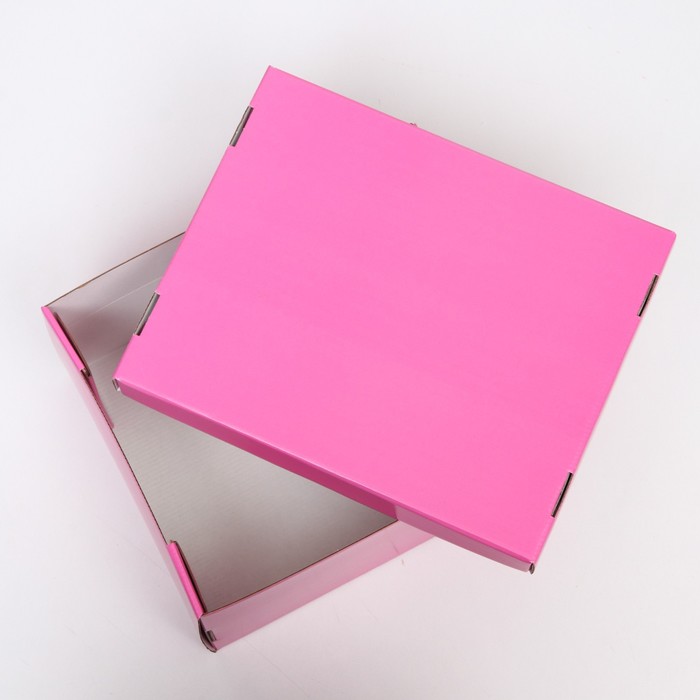 Складная коробка, розовая , 31,2 х 25,6 х 16,1 см  набор 2 шт