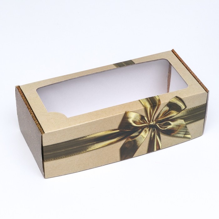 Коробка самосборная, с окном, "Драгоценный подарок" 16 х 35 х 12 см  набор 5 шт
