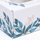 Коробка самосборная, с окном, "Танец цветов" 19 х 19 х 9 см  набор 5 шт - фото 24987906