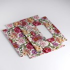 Коробка сборная крышка-дно с окном, "Акварельные цветы", 18 х 15 х 5 см    набор 5 шт - фото 24987924