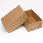 Коробка пенал для обуви, бурая, 35 х 23,5 х 13,5 см  набор 5 шт - фото 24987928