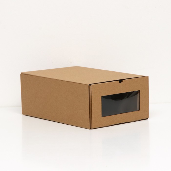 Коробка пенал для обуви, бурая, 30 х 21 х 12 см  набор 5 шт