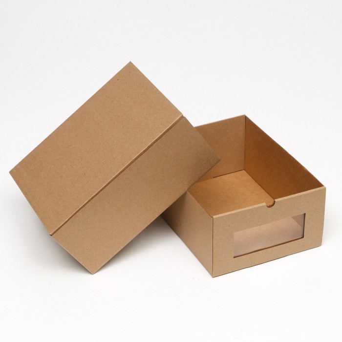 Коробка пенал для обуви, бурая, 25 х 19 х 11 см  набор 5 шт