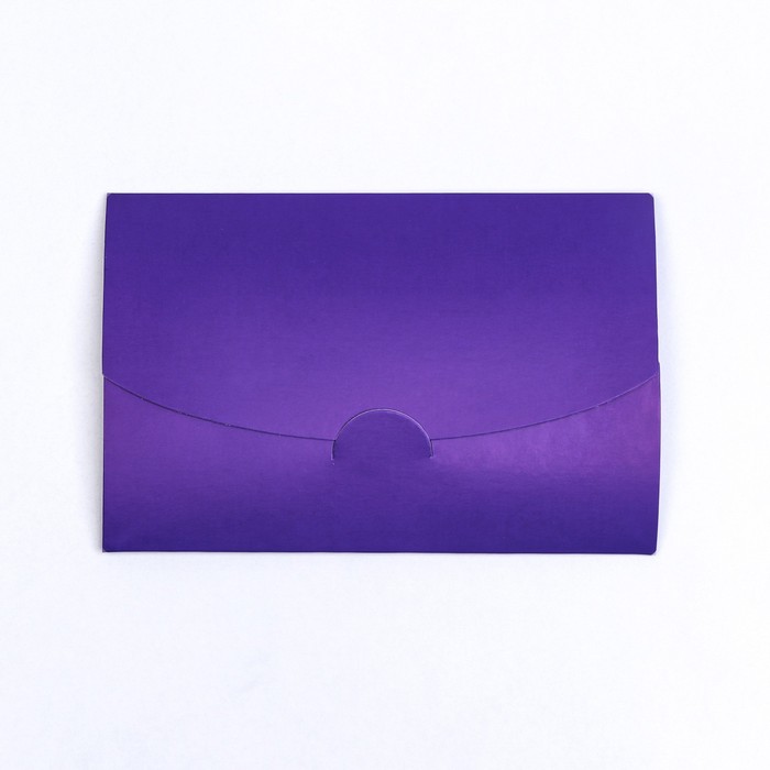 Конверт под сертификат с тиснением "С днем рождения", фиолетовый  10,5 х 7  набор 10 шт