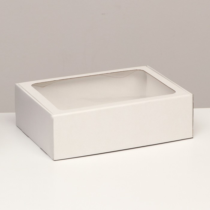 Коробка самосборная с окном, белая, 31 х 22 х 9,5 см  набор 5 шт - Фото 1