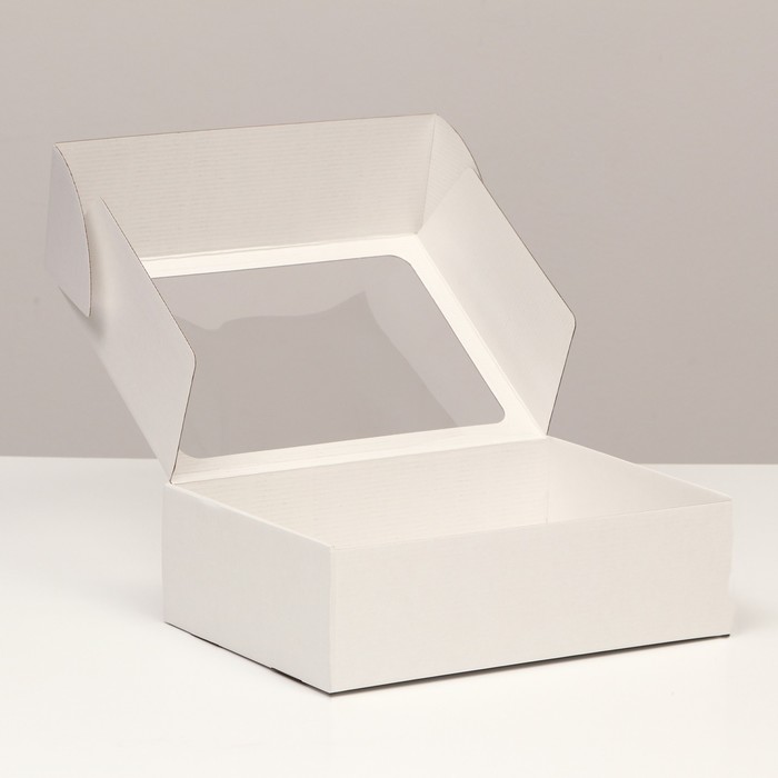 Коробка самосборная с окном, белая, 31 х 22 х 9,5 см  набор 5 шт