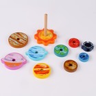 Деревянная пирамидка «Космос», 16 см - Фото 4