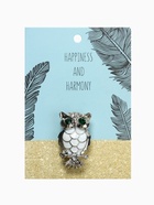 Брошь «Сова», цвет зелёно-белый в серебре - Фото 9