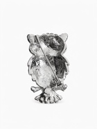 Брошь «Сова», цвет зелёно-белый в серебре - Фото 10