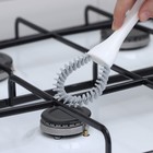 Щётка для чистки посуды и решёток-гриль Raccoon, круг, 19×5.5×2 см, белая - Фото 5