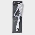 Щётка для чистки посуды и решёток-гриль Raccoon, треугольник, 24×6.5×1.5 см, белая - Фото 5