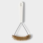 Щётка для чистки посуды и решёток-гриль Raccoon, металлическая щетина, 23.5×11 см, белая - Фото 4