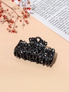 Крабик для волос «Эфи», паутинка, 9 см, чёрный, белый - Фото 2