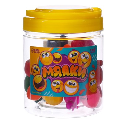 Антистресс сквиш мялка, минимальная фасовка — 30 шт., с мукой, в банке