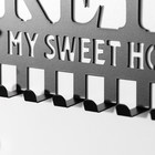Крючки декоративные металл "Милый дом. Ключи" чёрный 2,7х25,9х9,9 см - фото 7903527