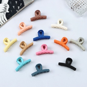 Крабик для волос «Леона», петелька классика матовый, 5 см, МИКС (комплект 12 шт)