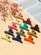 Крабик для волос «Леона», петелька классика матовый, 5 см, МИКС (комплект 12 шт) - фото 60019541