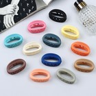 Краб для волос "Леона" овал классика матовый, 5 см, микс (комплект 12 шт) - фото 23281820