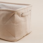 Короб для хранения вещей SL Home, 32×23×18,5 см, бежевый - Фото 3