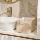 Короб для хранения вещей SL Home, 32×23×18,5 см, бежевый - Фото 6