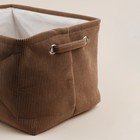 Короб для хранения вещей SL Home, 35×25×23 см, коричневый - Фото 3