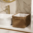 Короб для хранения вещей SL Home, 35×25×23 см, коричневый - Фото 6