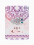 Брошь «Совушка», бело-синяя в серебре - Фото 2