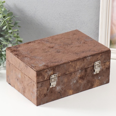 Шкатулка для украшений «Гранит», дерево, искусственная кожа, 24×16×10.3 см