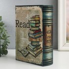 Шкатулка-книга дерево, кожзам "Книжный клуб" 4,5х13х18 см - Фото 4