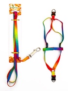 Комплект «Радуга», капрон, поводок 120×1 см, шлейка 24-34×1 см - Фото 7