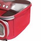 Рюкзак для переноски кошек и собак, прозрачный, 31 х 28 х 42 см, красный - Фото 4