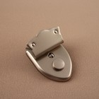 Застёжка для сумки, с ключом, 3.8×5 см, цвет серебряный - Фото 2