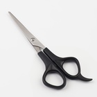 Ножницы парикмахерские с упором, лезвие — 6,5 см, цвет чёрный - фото 7903534
