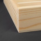 Органайзер для рукоделия, деревянный, с акриловой крышкой, 9 отделений, 17 × 13 × 3,5 см - фото 7874123
