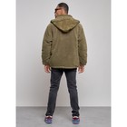 Куртка плюшевая мужская, размер 48, цвет хаки - Фото 4