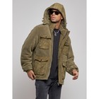 Куртка плюшевая мужская, размер 48, цвет хаки - Фото 6