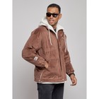 Куртка плюшевая мужская, размер 54, цвет коричневый - Фото 10