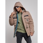 Куртка зимняя мужская, размер 52, цвет коричневый - Фото 6