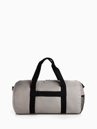 Сумка дорожная на молнии, боковой карман/сетка, держатель для чемодана, длинный ремень, серая - Фото 6